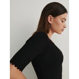 Reserved - Haljina od žerseja s ukrasnim detaljima - crno | shoptok.hr