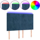 The Living Store LED posteljno vzglavje temno modro 144x5x118/128 cm žamet - LED Vzglavje, (21487968) | Shoptok.si