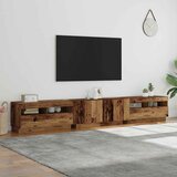 TV ormarić LED boja drva 260x35x40 cm konstruirano drvo | shoptok.hr