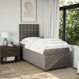 vidaXL Box spring postelja z vzmetnico taupe 90x200 cm blago | Shoptok.si