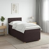  Boxspring krevet s madracem Tamno smeđa 90 x 190 cm Tkanina | shoptok.hr