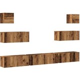  7-dijelni zidni set TV ormarić konstruirano drvo | shoptok.hr