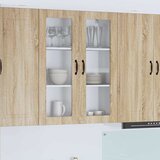 vidaXL Stenska kuhinjska omarica z vrati Sonoma hrast 80 x 31 x 100 cm | Shoptok.si