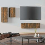  4-dijelni set TV ormarića boja dimljenog hrasta drveni Cijene