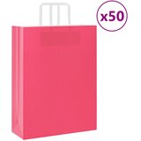  Papirnate vrećice 50 kom s ručkama ružičaste 32x12x42 cm | shoptok.hr