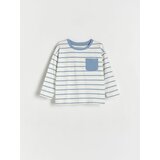 Reserved oversize črtasta majica z dolgimi rokavi - ebenovina | Shoptok.si
