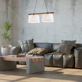 LAMKUR Luster na sajli AIDA 2xE27/60W/230V Ø 35 cm hrast/orah | Eponuda.com