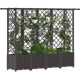  Povišeni krevet s mrežom i krovom Smeđa 202 x 40 x 138 cm PP | shoptok.hr