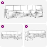  Set vanjskih sofa 5 pcs Bijela i antracit 247 x 128,5 x 73 cm | Eponuda.ba