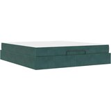  Konstrukcija postelje Temno zelena 180 x 200 cm Žamet | Shoptok.si
