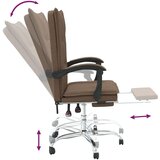 vidaXL Pisarniški stol rjavo blago, (20669330) | Shoptok.si