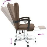 vidaXL Uredski naslonjač od tkanine smeđi - Smeđa 1 | shoptok.hr
