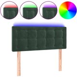 vidaXL LED posteljno vzglavje temno zeleno 80x5x78/88 cm žamet, (20932739) Cene