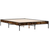  Okvir kreveta boja hrasta 120x200 cm konstruirano drvo i metal | shoptok.hr