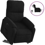 Maison Chic Električni naslanjač - Relax naslanjač s funkcijo vstajanja črna mikrovlakna, (22062569) | Shoptok.si