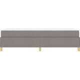  Postelja z vzmetnico Taupe in bela 90 x 190 cm blago | Shoptok.si