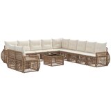 vidaXL Vrtna sedežna garnitura 12 pcs Bež in smetanasto bela, (5000269548) | Shoptok.si