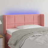  LED posteljno vzglavje roza 93x16x78/88 cm žamet, (20936221) | Shoptok.si