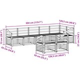  Set vanjskih sofa 8 pcs Bijela 304 x 126,5 x 73 cm | Eponuda.ba