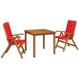  3-dijelni vrtni blagovaonski set Prirodna Čvrsto drvo akacije | shoptok.hr