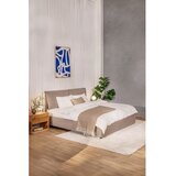 Bonami Selection Smeđe-sivi tapecirani bračni krevet s podnicom i prostorom za odlaganje 160x200 cm Thessa Pillow – | shoptok.hr