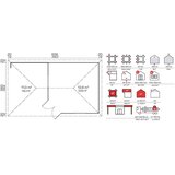 Male kuće Drvena vrtna kuća SICILIA 676 × 380 cm – bez završnog krovnog pokrova | shoptok.hr