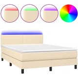  box spring s madracem LED krem 140x190 cm od tkanine | shoptok.hr