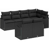 Sjedeća garnitura za vrt 7 kom. Crna poliratan 232.5 x 122.5 x 85.0 cm | shoptok.hr