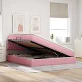  s od storage s uzglavljem Ružičasta 160 x 200 cm Baršun | shoptok.hr