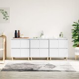 The Living Store Komoda 3 kosa bela 60x35x70 cm inženirski les - Komoda, (21503407) Cene