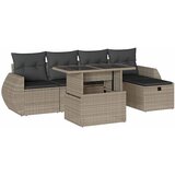  6-dijelni set vrtnih sofa od poliratana s jastucima svjetlosivi | shoptok.hr