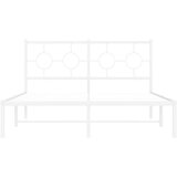 Metalni okvir za krevet s uzglavljem bijeli 135x190 cm | shoptok.hr