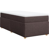 vidaXL Box spring postelja z vzmetnico temno rjava 90x200 cm blago, (21291815) Cene