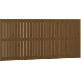  Zidno uzglavlje smeđa boja meda 185x3x90 cm od masivne borovine | shoptok.hr
