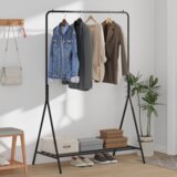 vidaXL Stalak za odjeću Crni Metal Srednji Pohrana | shoptok.hr