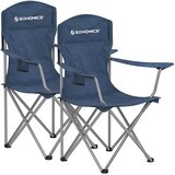 Songmics Zložljiva kamp stol set 54x86x97 cm modra, (5000248924) Cene
