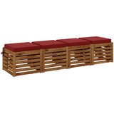  Jastučići za sjedenje SOEST 4 kom. 100% poliester Vinska crvena | Shoptok.si