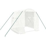  Staklenik s čeličnim okvirom bijeli 4 m² 2 x 2 x 2 m | shoptok.hr