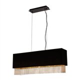 Searchlight Fringe Viseča svetilka s 4 svetlobnimi palicami, mat črna, zlata, E27, (22100754) | Shoptok.si