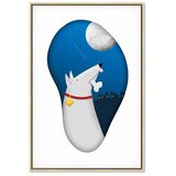  Slika - Dog Dreams (1 Part) Vertical 40x60 U prirodnom drvenom okviru | shoptok.hr