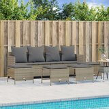  5-dijelni vrtni set sofa s jastucima bež od poliratana | shoptok.hr