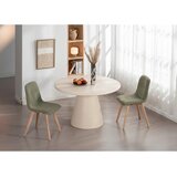 Cantus STOL, les, tekstil zelena, barve hrasta | Shoptok.si