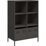  Visoka komoda crna 68x39x103,5 cm od čelika | shoptok.hr