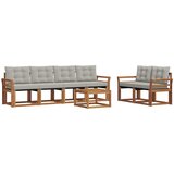  Set vanjskih sofa 7 kom. Prirodna i svijetlo siva | shoptok.hr