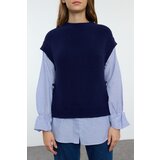 Trendyol Navy Blue Garni Detailed Knitwear Sweater | Shoptok.si