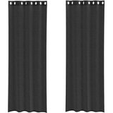 Voile zavjese s ušicama 2 kom crne 140x260 cm | shoptok.hr