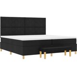  Krevet s opruga kutije s uzglavljem Crna 200 x 200 cm tkanina Slike