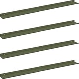  Polica na zidu Zidne 4 pcs Maslinasto zelena 100 x 9 x 2 5 cm - Maslinovo zelena 100 x 9 cm 4 | shoptok.hr