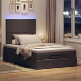 vidaXL okvir za krevet s madraca tamnosmeđi 120x190 cm od tkanine | shoptok.hr