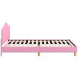  Posteljica za malčke z vzglavjem Roza 90 x 190 cm blago, (5000105114) | Shoptok.si